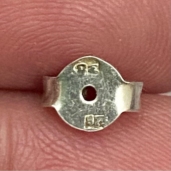 Vintage Sterling Silver Handcrafted Cabochon Oval Baltic Amber Earrings 7.4g - Picture 15 of 15